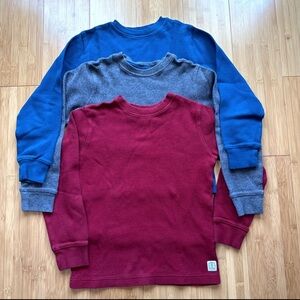 Lands End Waffle Knit Long Sleeve Crewneck